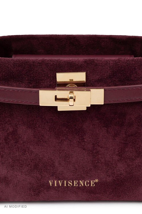 Vivisence Damen Schultertasche aus Polyester, weinrot