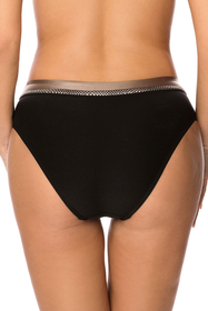 Vivisence Damen Bikinihose Mit Vollem Schnitt Glattes Material Hoher Tragekomfort Widerstandsfähig Gegen Verfärbung Und Verformung Perfekt Für Strand Und Pool, schwarz