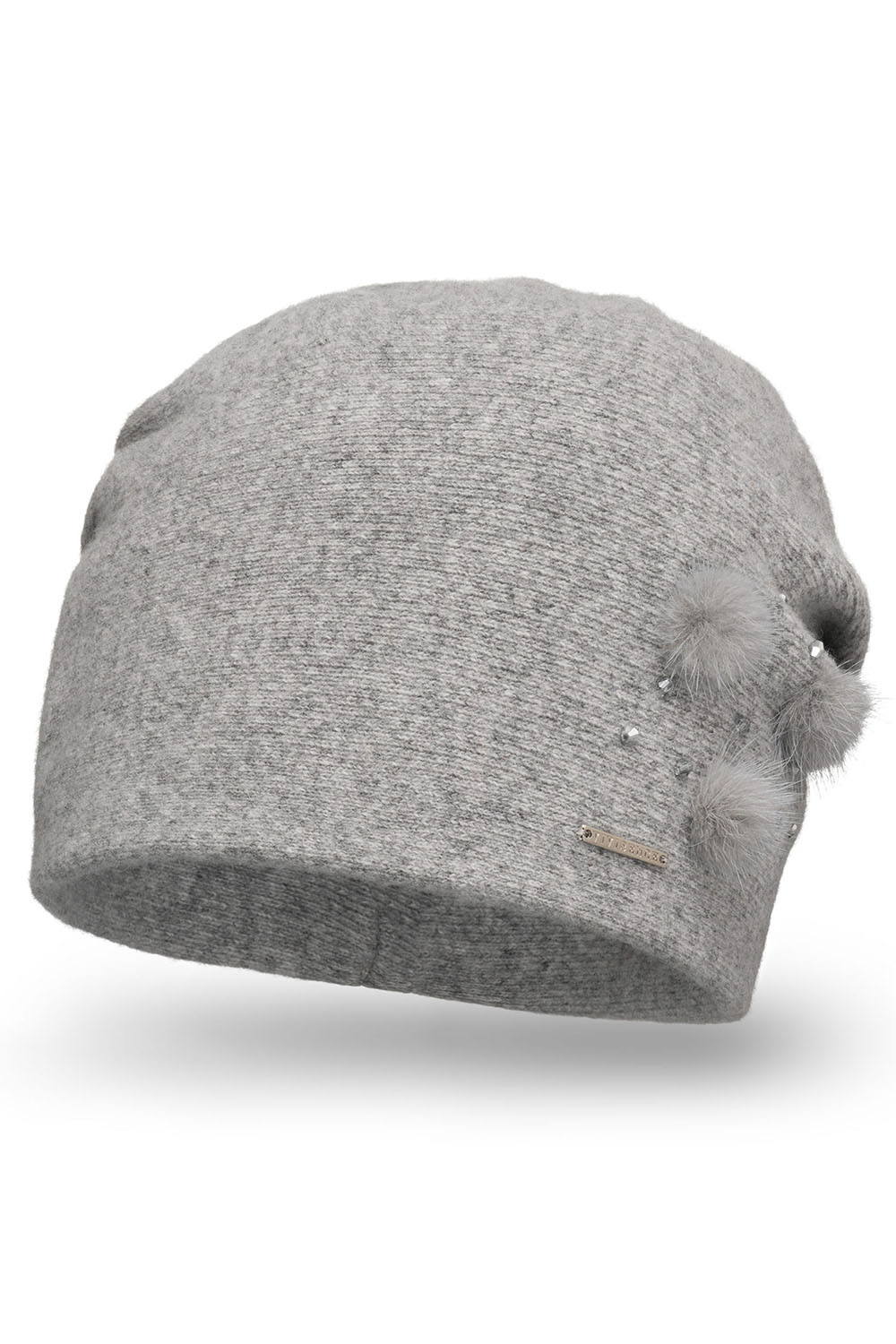 Vivisence Bonnet Femme Doublure Intérieure Trois Plis Ajustement Parfait 7091, gris clair