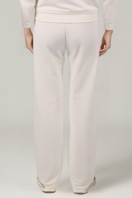 Vivisence Pantalon De Survêtement Femme Confortable Taille Élastique Jambes Larges Poches Latérales Tissu Doux Coton Mélangé Pour Sport Maison Balade Détente Quotidienne 9102,