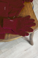 Vivisence Gants Femme En Laine Pour L’Hiver Idéal Temps Froid 7201, bordeaux