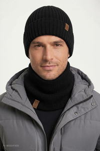 Sets Sets hat + loop scarf, Black