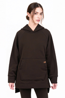 Vivisence Femme Sweat À Capuche Coton Élasthanne Confort Quotidien Douceur, marron