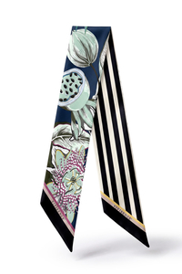 Vivisence S180-012 Foulards et écharpes foulard, bleu marine/bleu/rayé