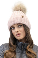Vivisence Damen Bommelmütze Winter Fleecefutter Bommel Perfekte Passform 70100, Pink
