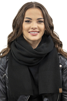 Vivisence Women's Winter Scarf Warm Comfortable For Cold Days 7042S, black