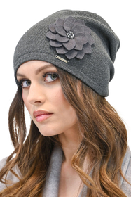 Vivisence Bonnet Femme Coupe Classique Chaud Et Confortable En Laine 7010, gris foncé