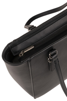 Vivisence Damen Schultertasche mit Reißverschluss für Alltag Pflegeleicht, Schwarz