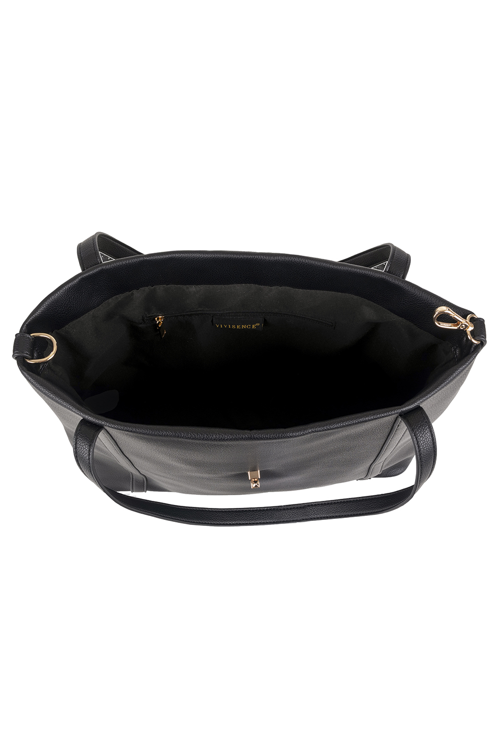 Vivisence Sacs à Main Portés épaule Femme avec Clip Décoratif, noir