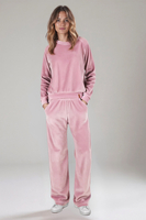 Vivisence Ensemble Survêtement Femme Ceinture Élastique Confort Quotidien 9206, rose poudré