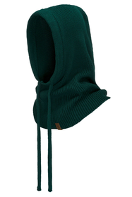 Vivisence Women Winter Hood Soft Cotton Knit Adjustable Drawcord Cozy Warmth, Green