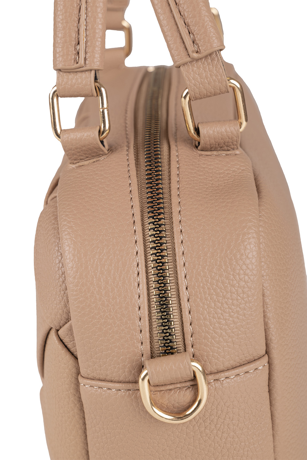 Vivisence Women's Shoulder Bag Woven Front Design Stylish and Functional, beige