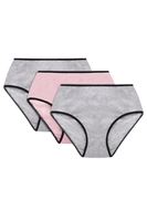 black elastic: grey/pink/grey