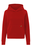 Vivisence Women Hoodie Sweatshirt Cotton Hood Pocket Casual Sportswear, red