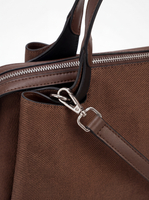 Vivisence Damen Handtasche Mit Schultergurt Und Reißverschluss Für Alltag, Braun
