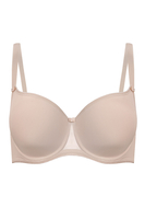 VIVISENCE Soutien Gorge Rembourré Femme Sans Coutures Bonnets Moulés Confort Optimal Maintien Idéal Pour Poitrine Généreuse, beige