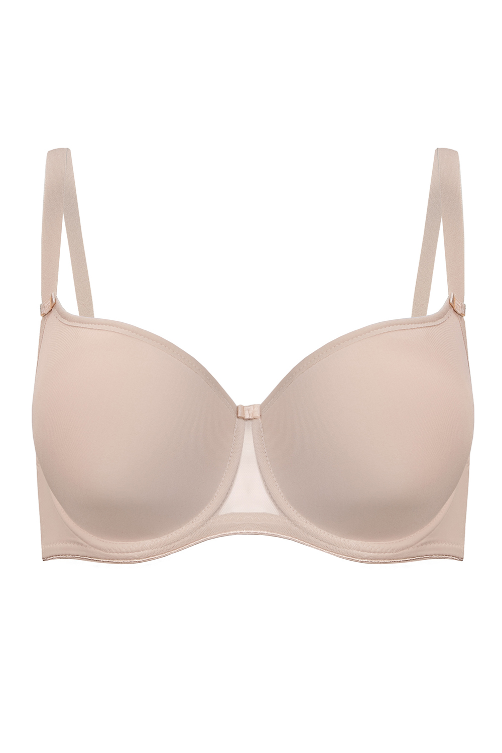 VIVISENCE Soutien Gorge Rembourré Femme Sans Coutures Bonnets Moulés Confort Optimal Maintien Idéal Pour Poitrine Généreuse, beige