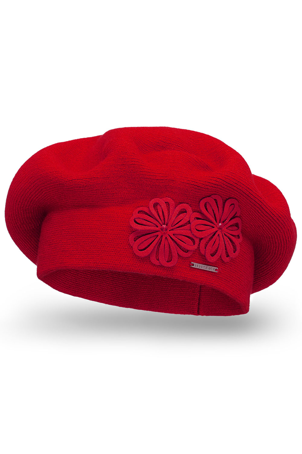Vivisence Warm Thick Winter Beret For Women Ideal For Cold Days 7007, red
