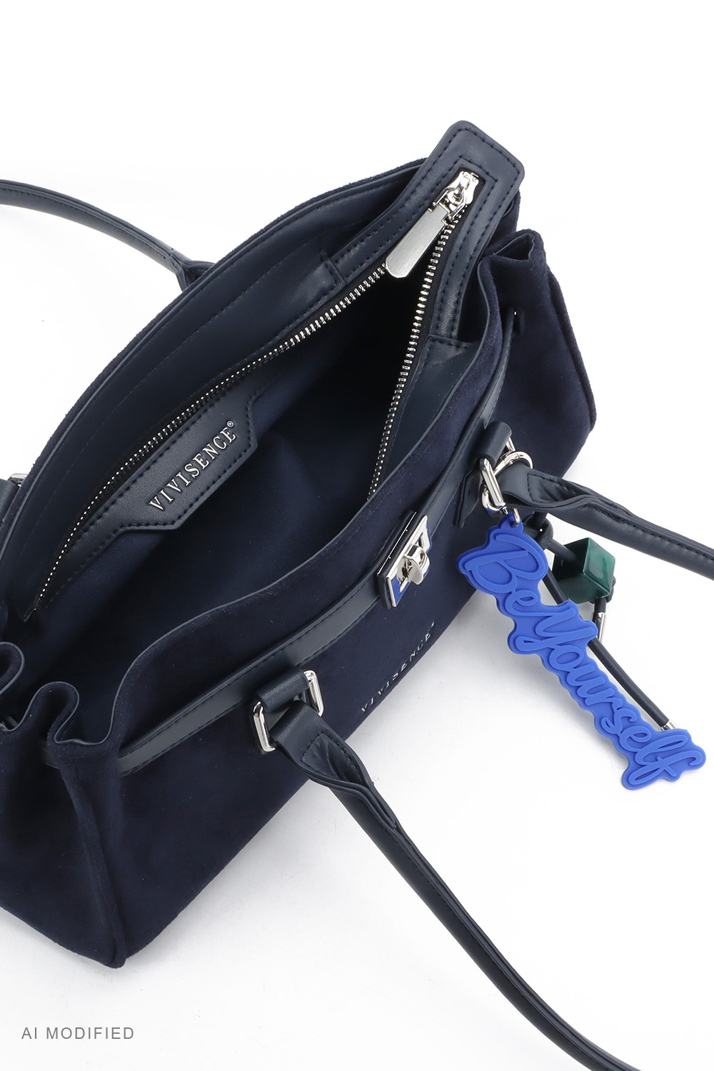 Vivisence Schultertasche Damen Polyester Alltag Handtasche, dunkelblau