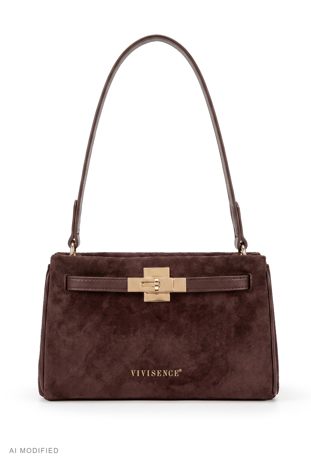 Vivisence Damen Schultertasche aus Polyester, braun