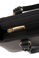 Vivisence Damen Schultertasche mit Reißverschluss Verstellbarer Riemen, Schwarz