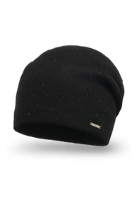 Vivisence Bonnet Femme Classique Tricoté En Fil Chaud Et Confortable 7013, noir