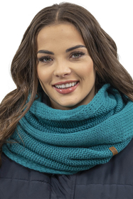 Vivisence Damen Bommelmütze Und Loop-Schal Mit Bommel Ideal Für Wintertage 7014, dunkeltürkis