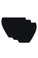 Vivisence Damen Slip Unterhosen Glatt Unterwäsche Ganztägiger Komfort 4002, schwarz