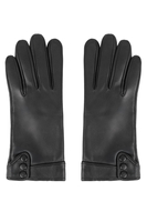 Vivisence Damen Winter Lederhandschuhe Mit Wollfutter Für Wärme Im Alltag, Schwarz