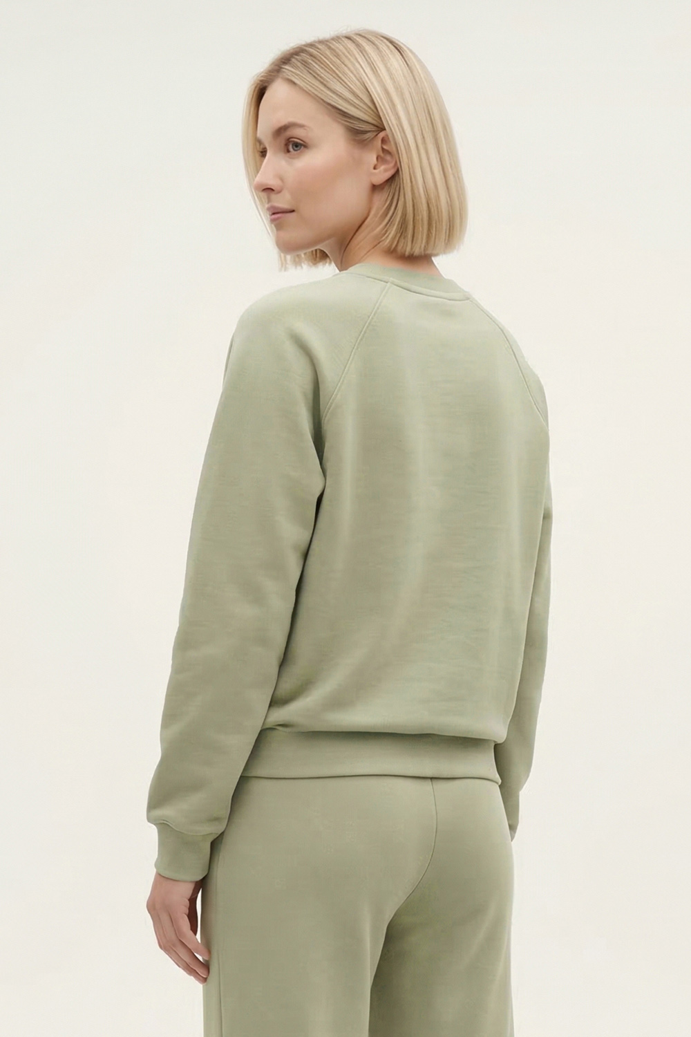 Vivisence Femme Sweat Col Rond Maille Douce Confort Toute La Journée, olive