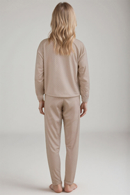 Vivisence Two-piece women's pyjama set 2023, Beige