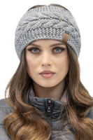 Vivisence Damen Stirnband Winter Dickem Garn Perfekter Anpassung Optimalen 7094, hellgrau