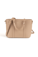 Vivisence Sac Porté Main Femme Compartiment Zippé L'élégance au Quotidien, beige