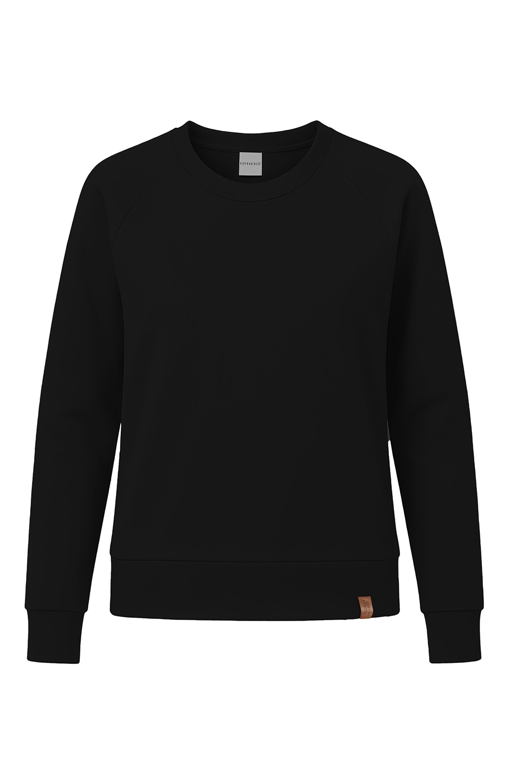 Vivisence Femme Sweat Col Rond Maille Douce Confort Toute La Journée, noir