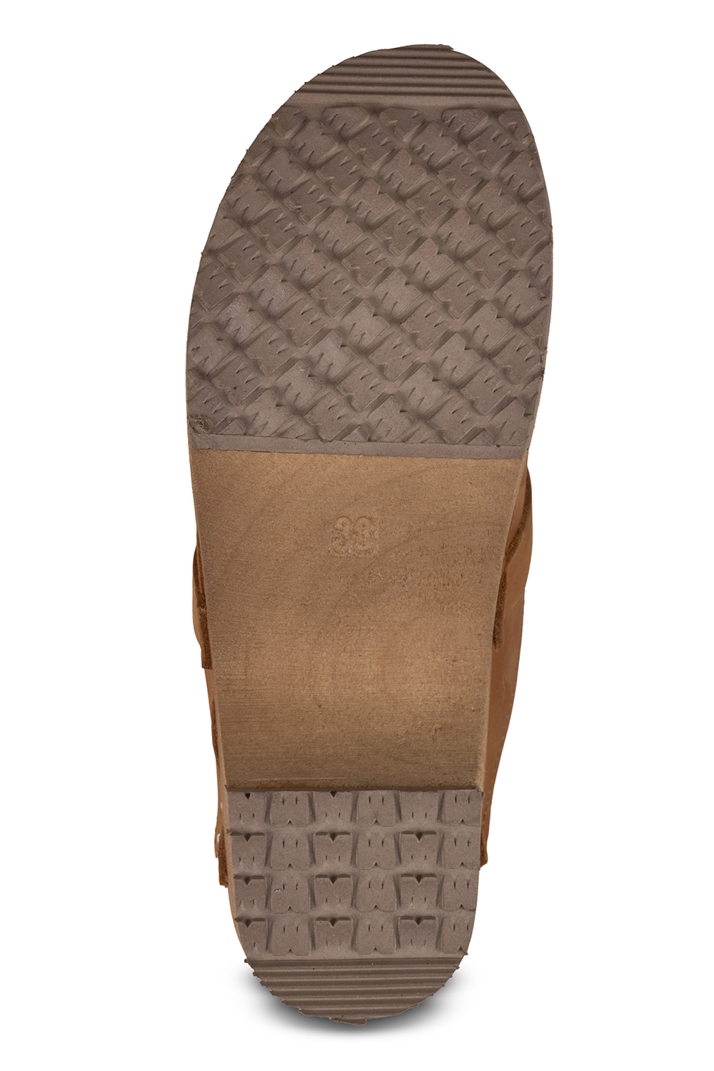 Vivisence Damen Clogs aus Nubukleder, Holzsohle, geschlossene Pantoletten mit Absatz, bequem für Alltag und Büro, hellbraun