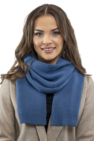 Vivisence Écharpe Femme Hiver Avec Nœud Décoratif Pour Les Journées Froides 7104, bleu