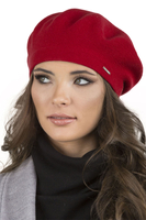 Vivisence Women's Beret Warm And Cozy Protection Against Cold 7005, red