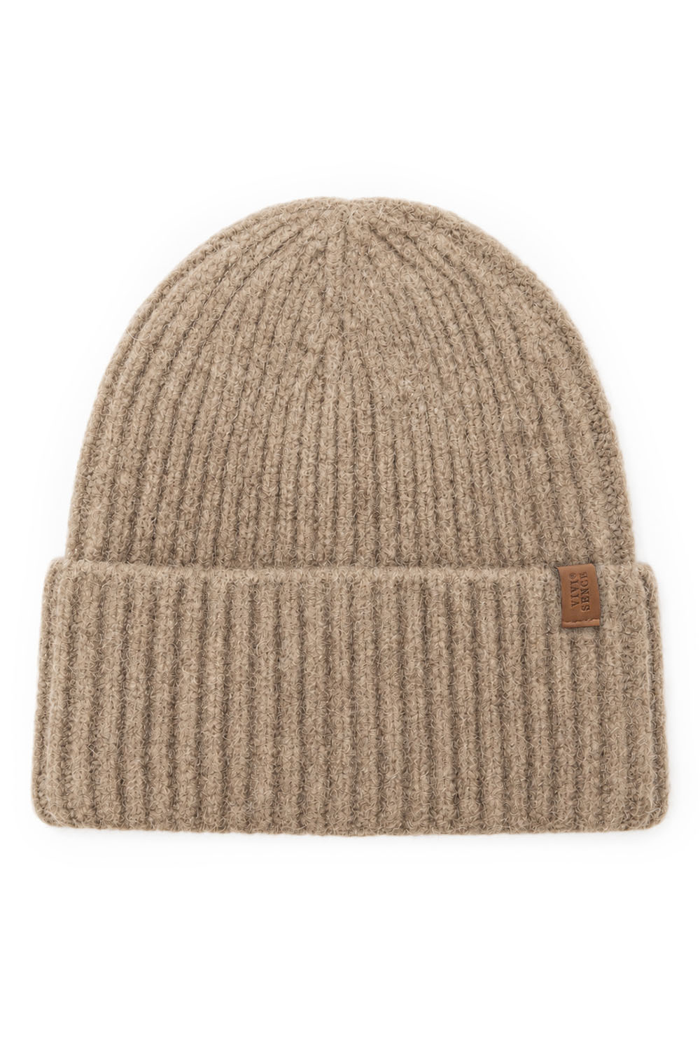 Vivisence Women's Winter Hat Ribbed Cuff Warm, beige