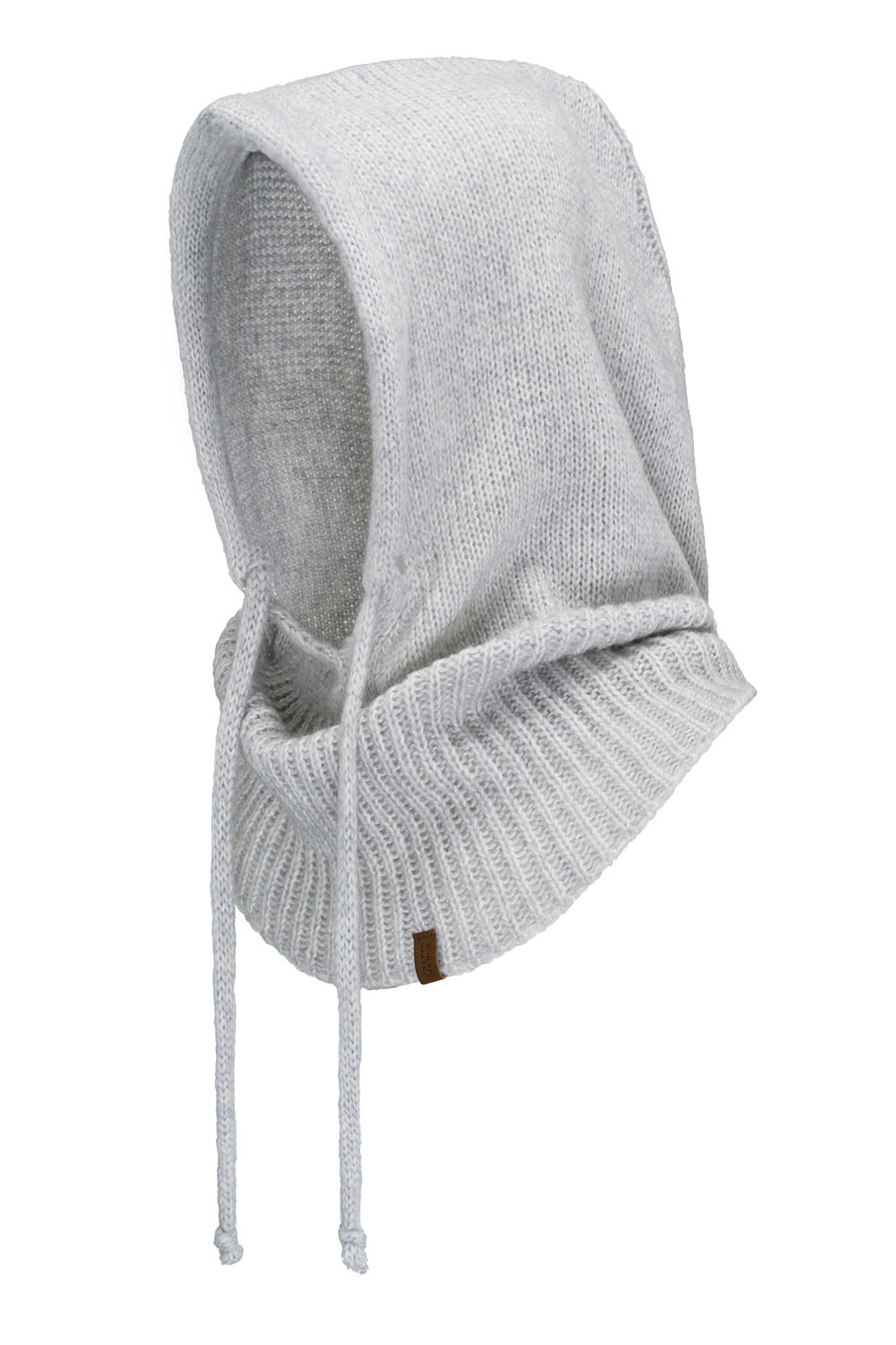 Vivisence Femme Cagoule Hiver Laine Merinos Et Coton Reglable Chaleur Douce, gris