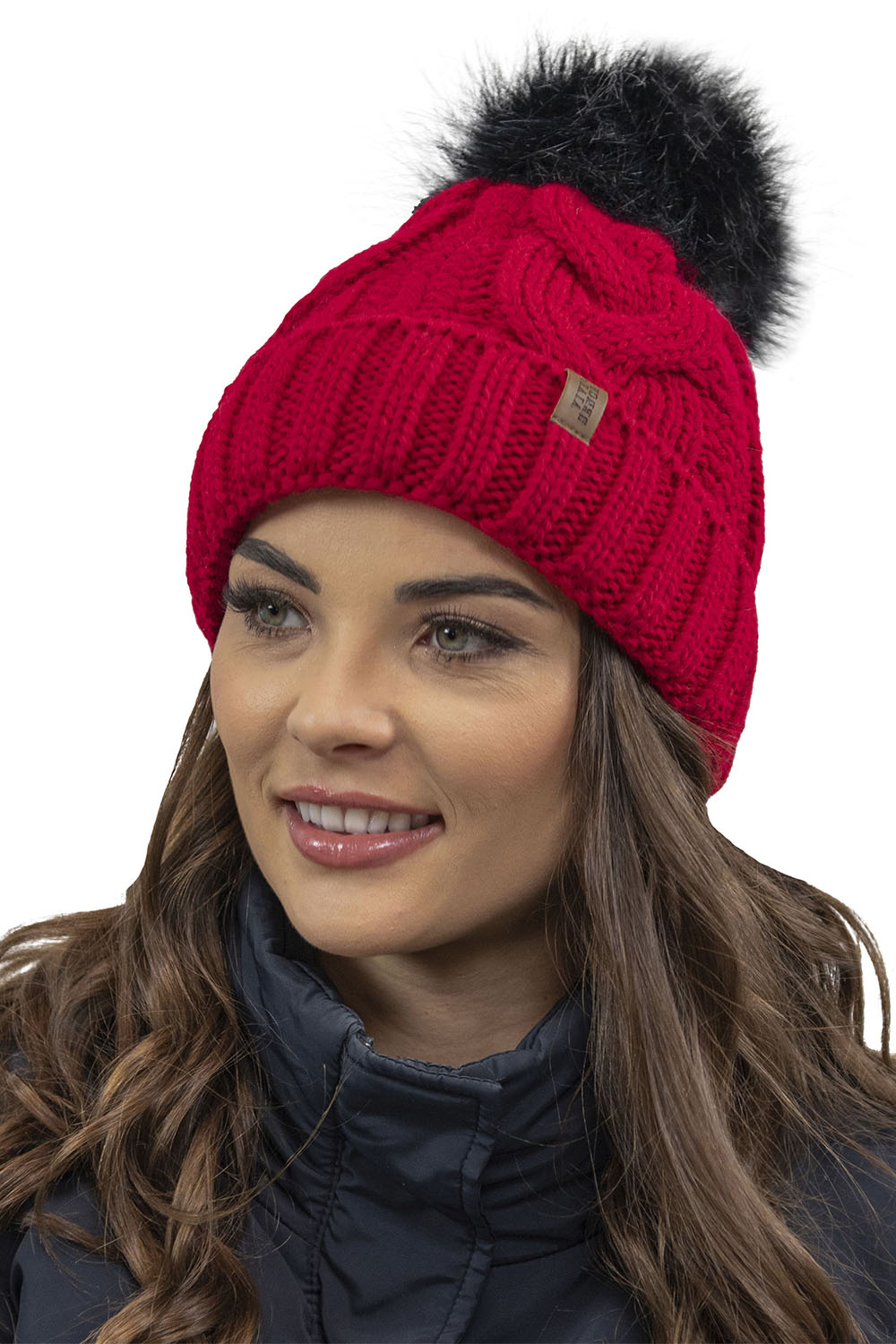 Vivisence Ensemble Hiver Chapeau Comin Gants Pour Confort Quotidien, rouge
