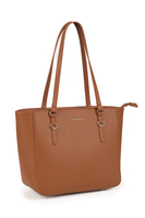 Vivisence Sac À Épaule Femme Fermeture Zippée Compact Idéal Au Quotidien, marron