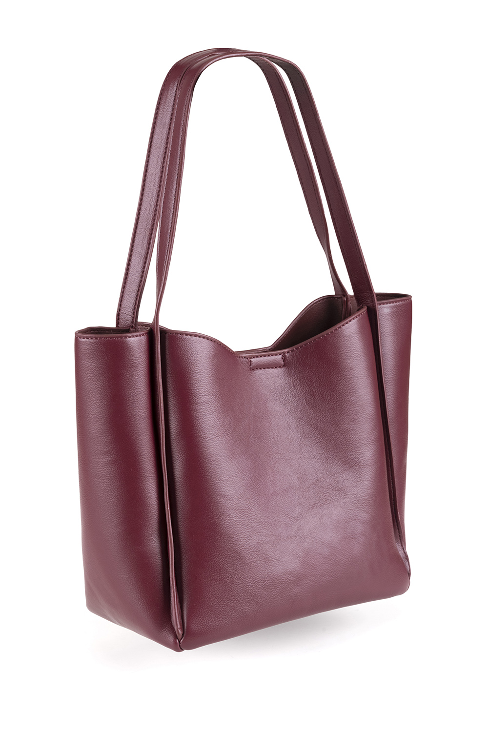 Vivisence Schultertasche Damen Magnetverschluss Alltag Komfort und Eleganz, weinrot