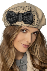Vivisence Béret Femme Hiver En Laine Élégant Confortable Parfait Pour L’Automne 7081, beige