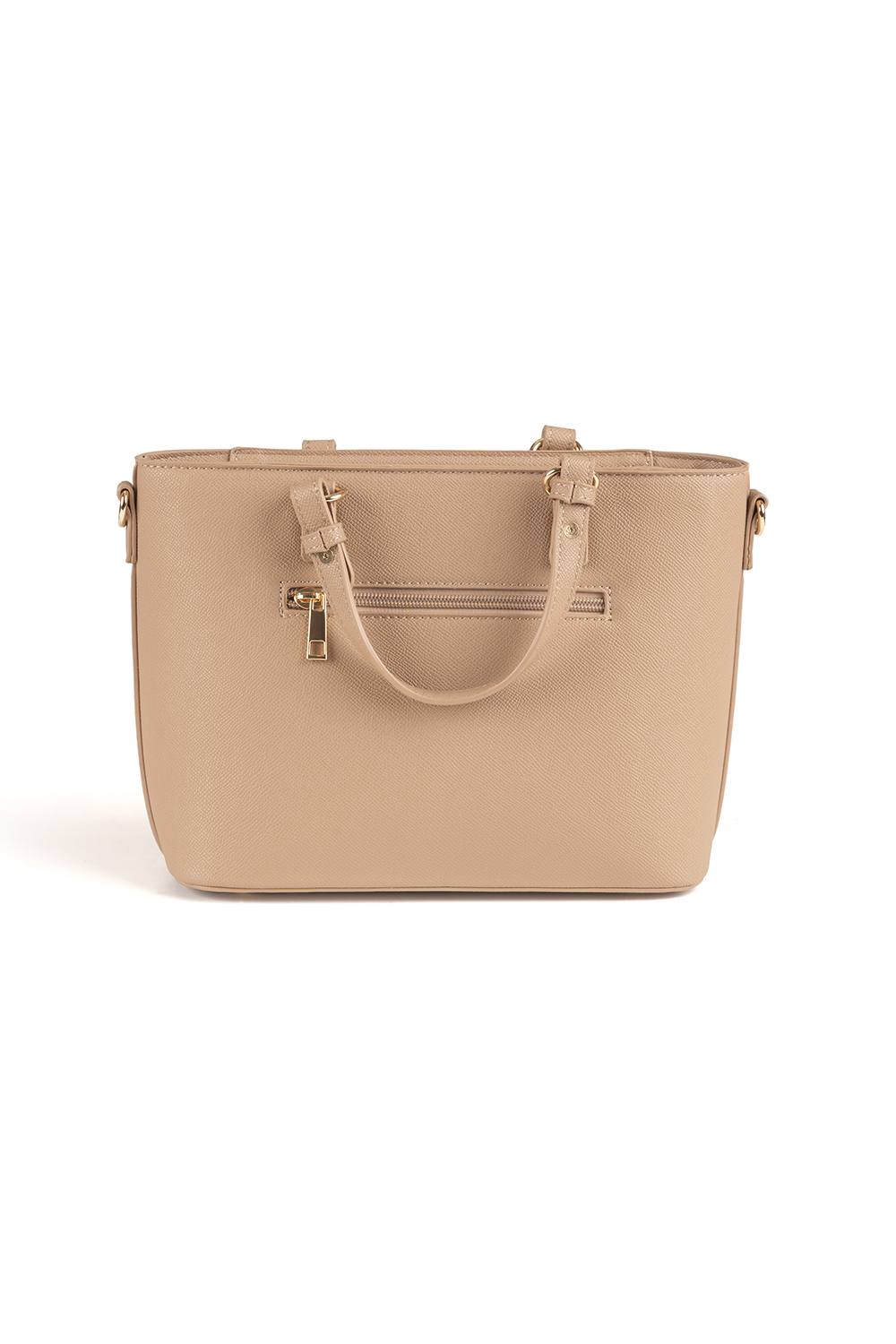 Vivisence Damen Schultertasche mit Reißverschluss Verstellbarer Riemen, Beige