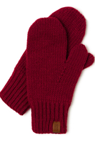 Vivisence Women's Winter Mittens Comfort On Cold Days 7015, maroon