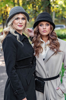 Vivisence Bonnet Femme Style Classique En Tricot Chaud Pour L’Automne Hivernal 7043, noir