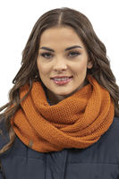 Vivisence Loop Schal Strick Zweimal Gefaltet Ideal Wärm Für Wintertage 7103, orange