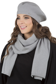 Vivisence Women's Winter Scarf Knitted Warm Comfortable For Cold Days 7102, light grey