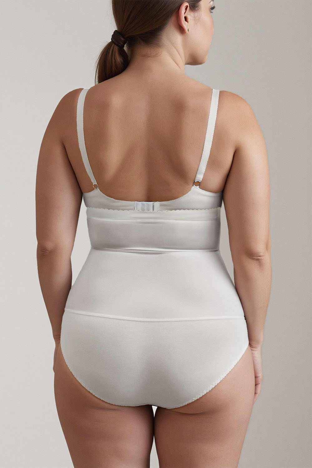 Vivisence Femme Culotte Gainante Taille Haute Silhouette Parfaitement Formée 4101, blanc