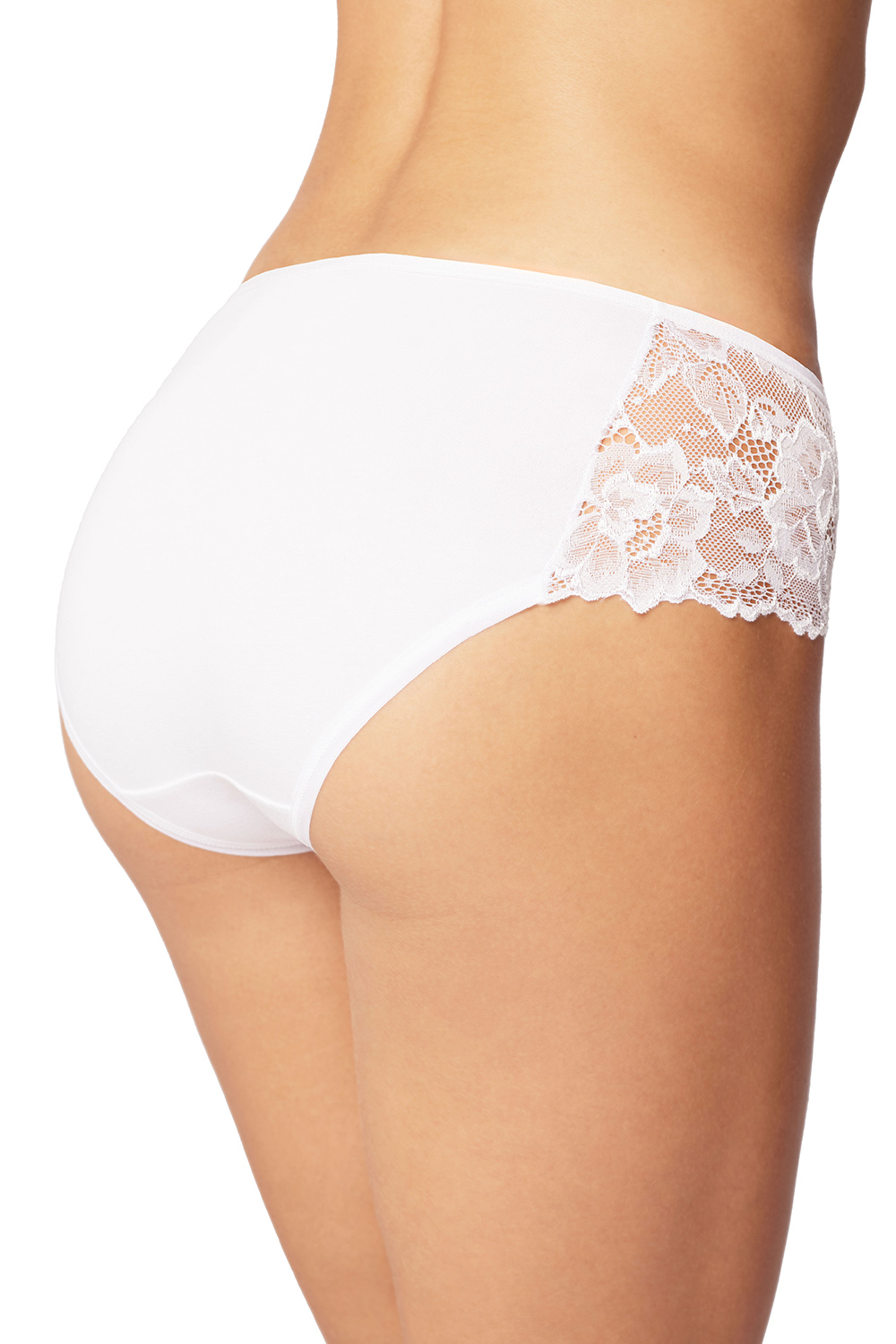 Vivisence women's smooth lace briefs 4009, white